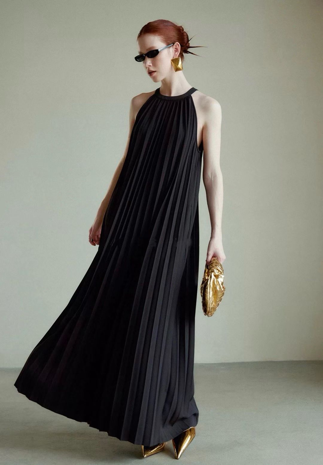Pleated Maxidress