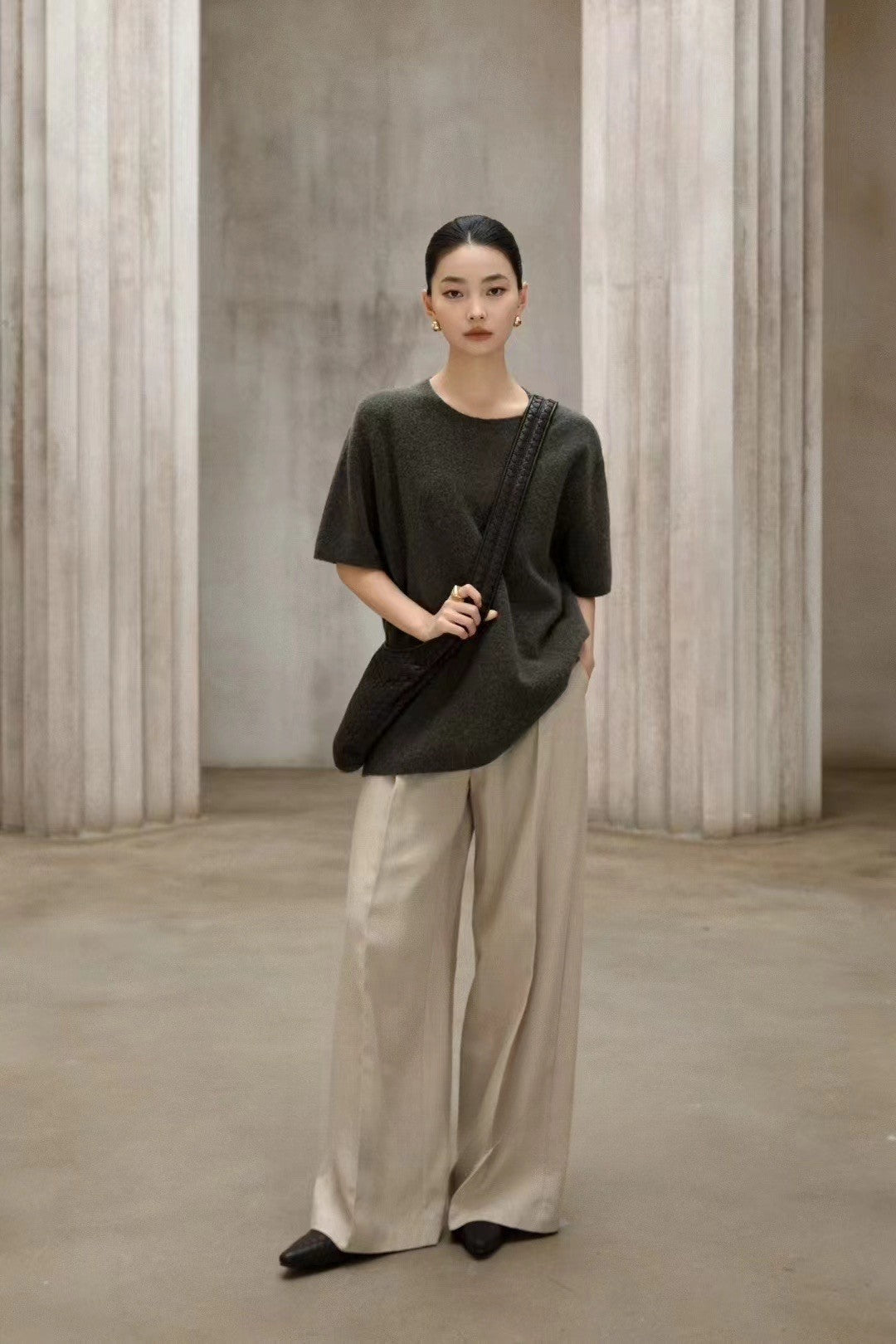 T-Shirt in Wool-blend