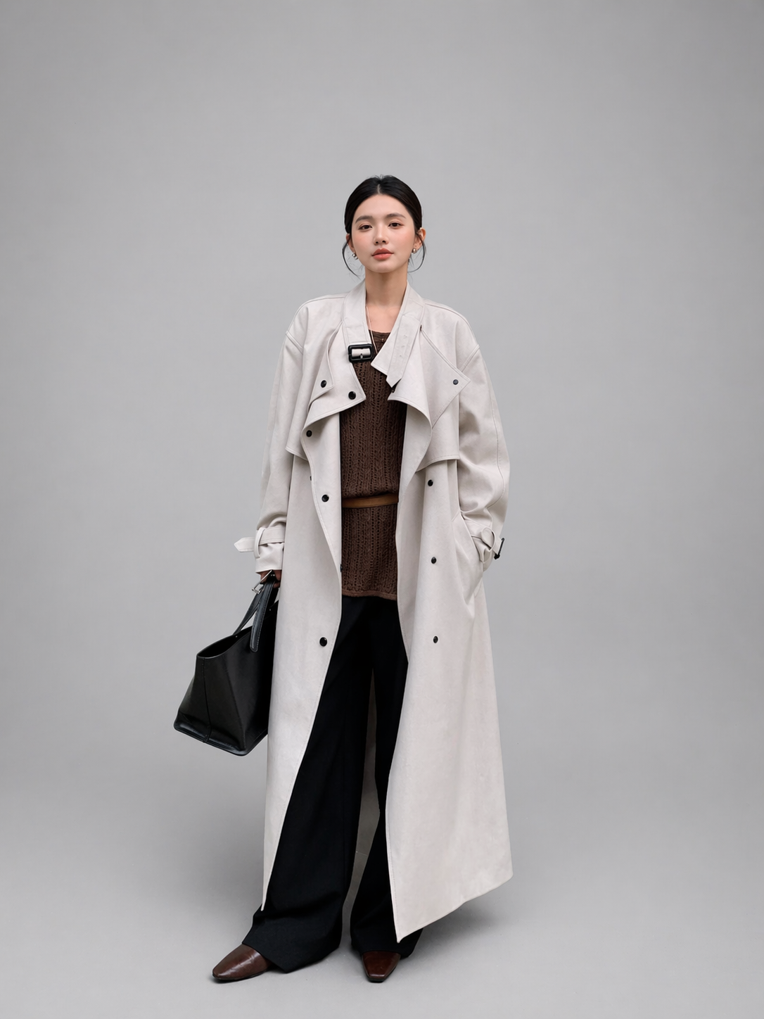 Trenchcoat i linblanding