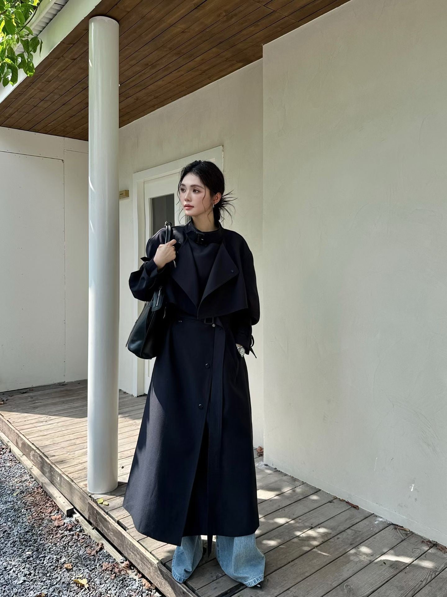 Linen-blend Trenchcoat