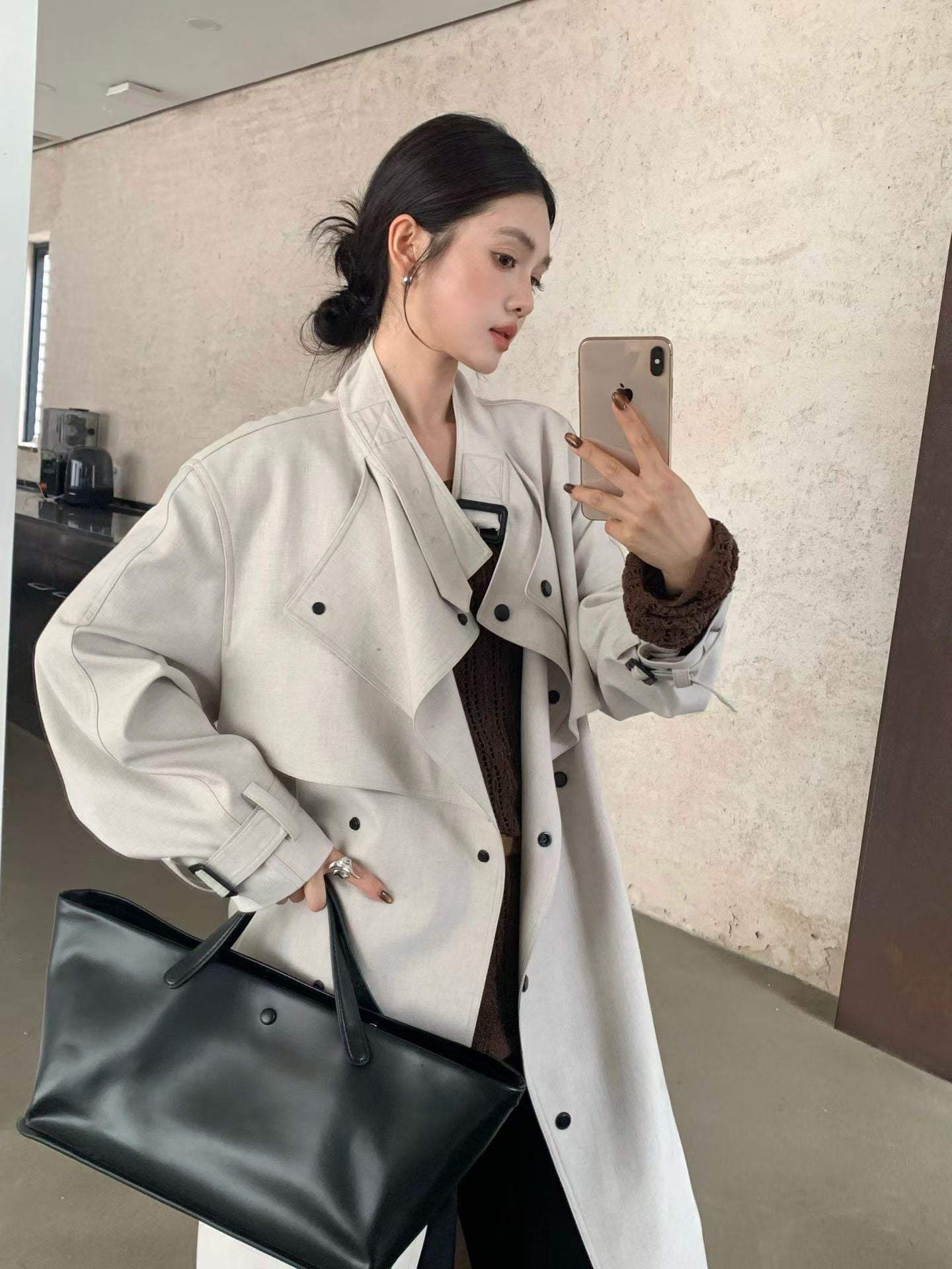 Linen-blend Trenchcoat