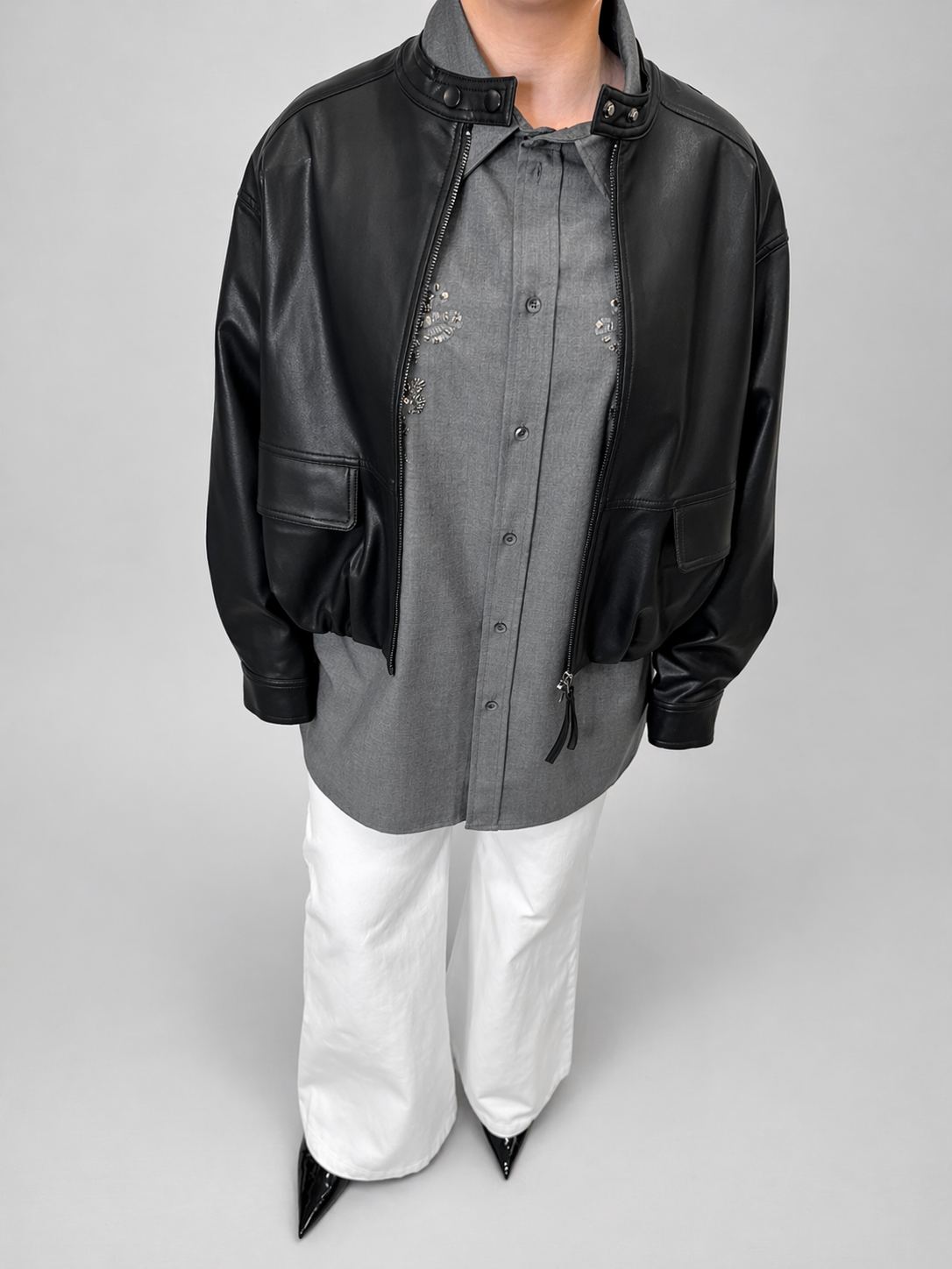 Bubble Leather Jacket