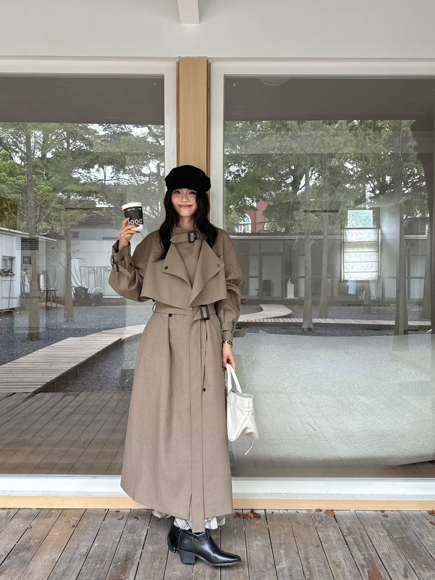 Linen-blend Trenchcoat