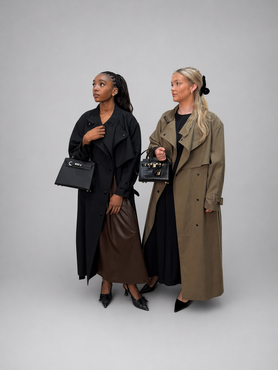 Trenchcoat i linblanding