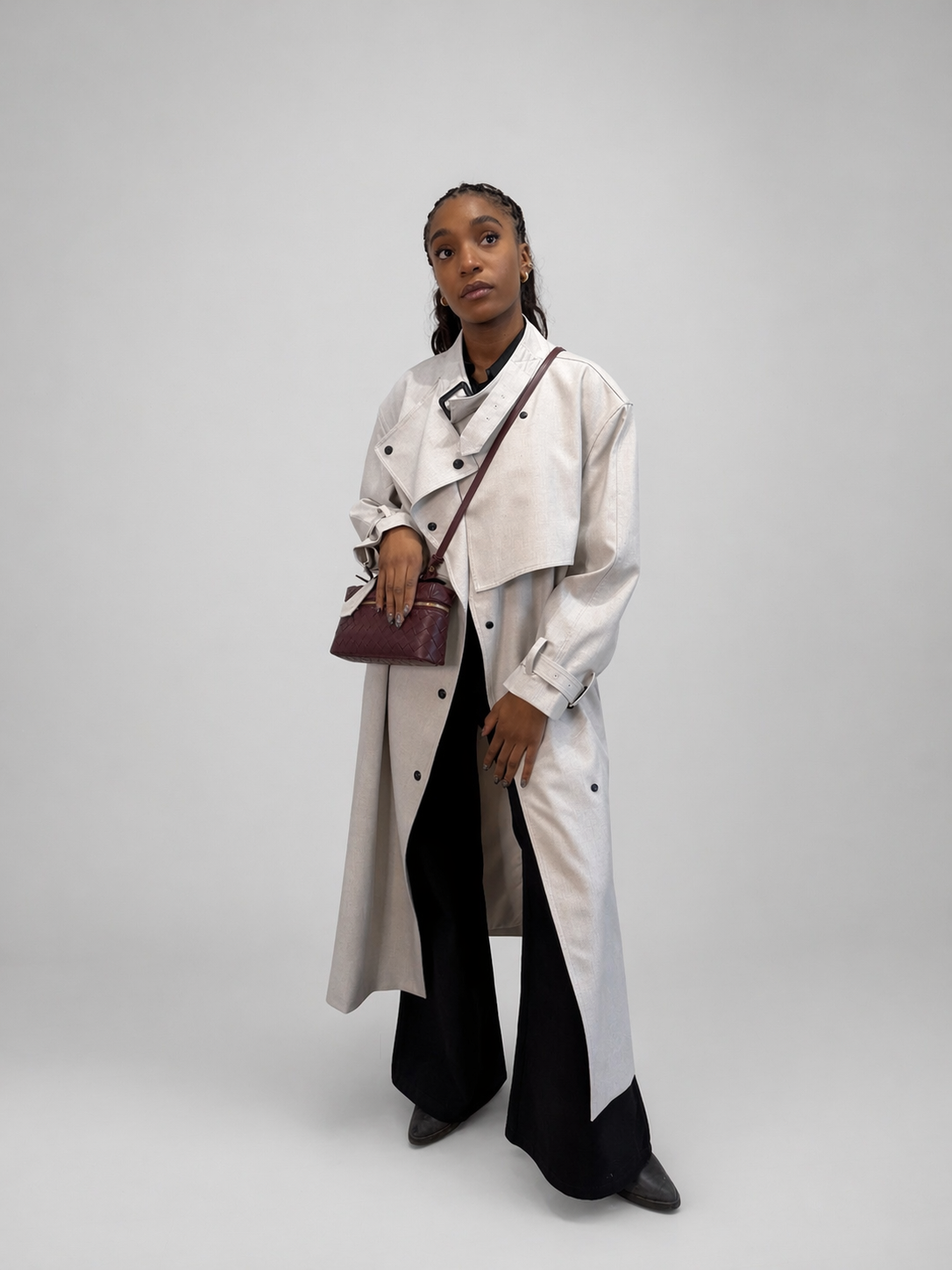 Trenchcoat i linblanding
