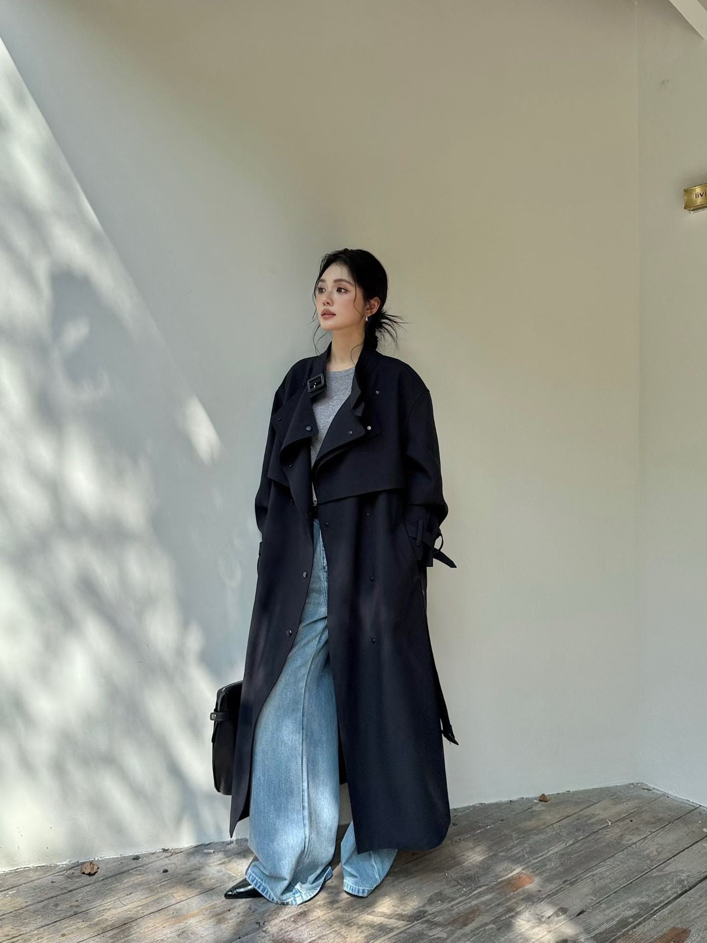 Linen-blend Trenchcoat