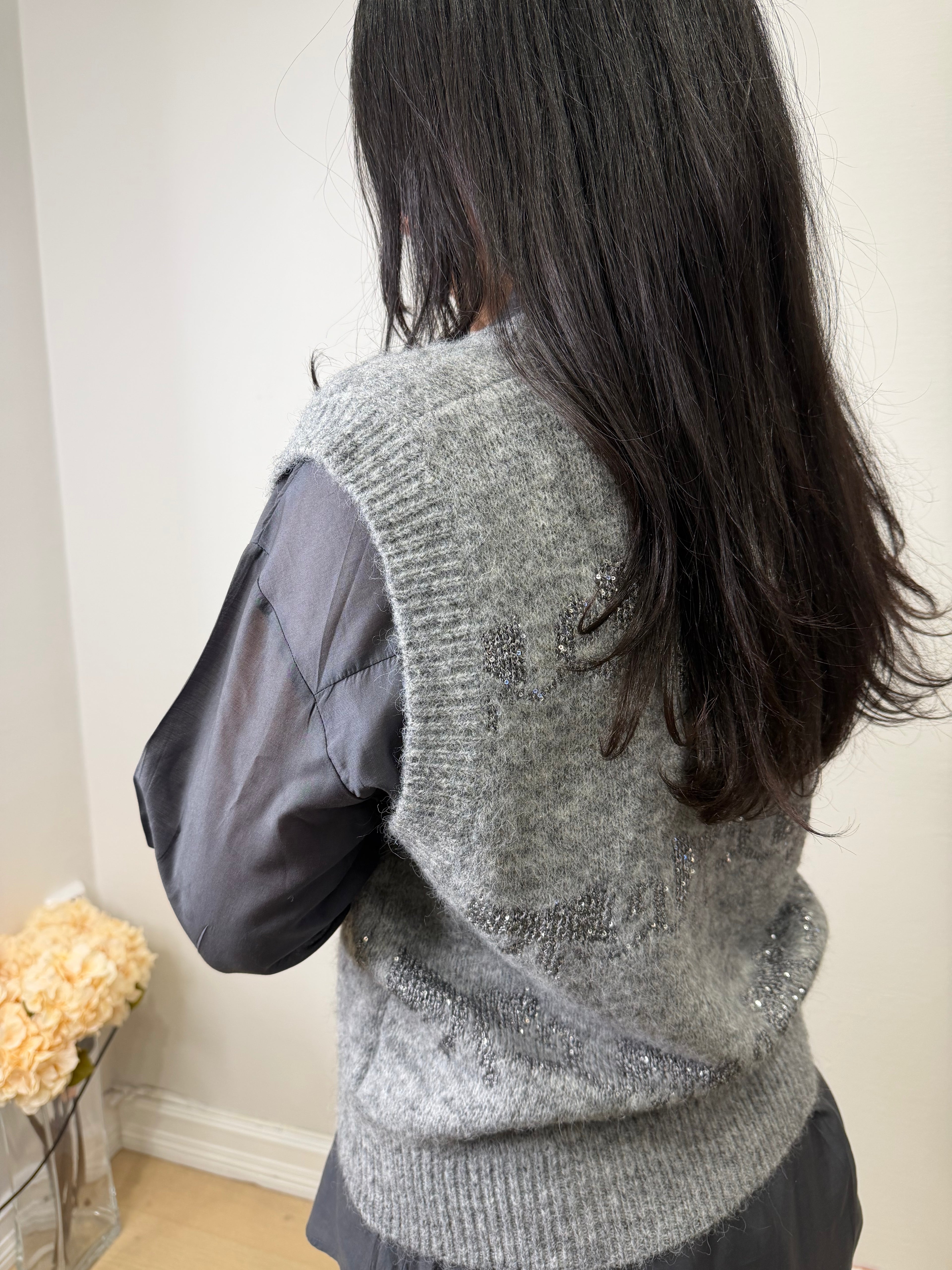 Shimmer Knit Vest