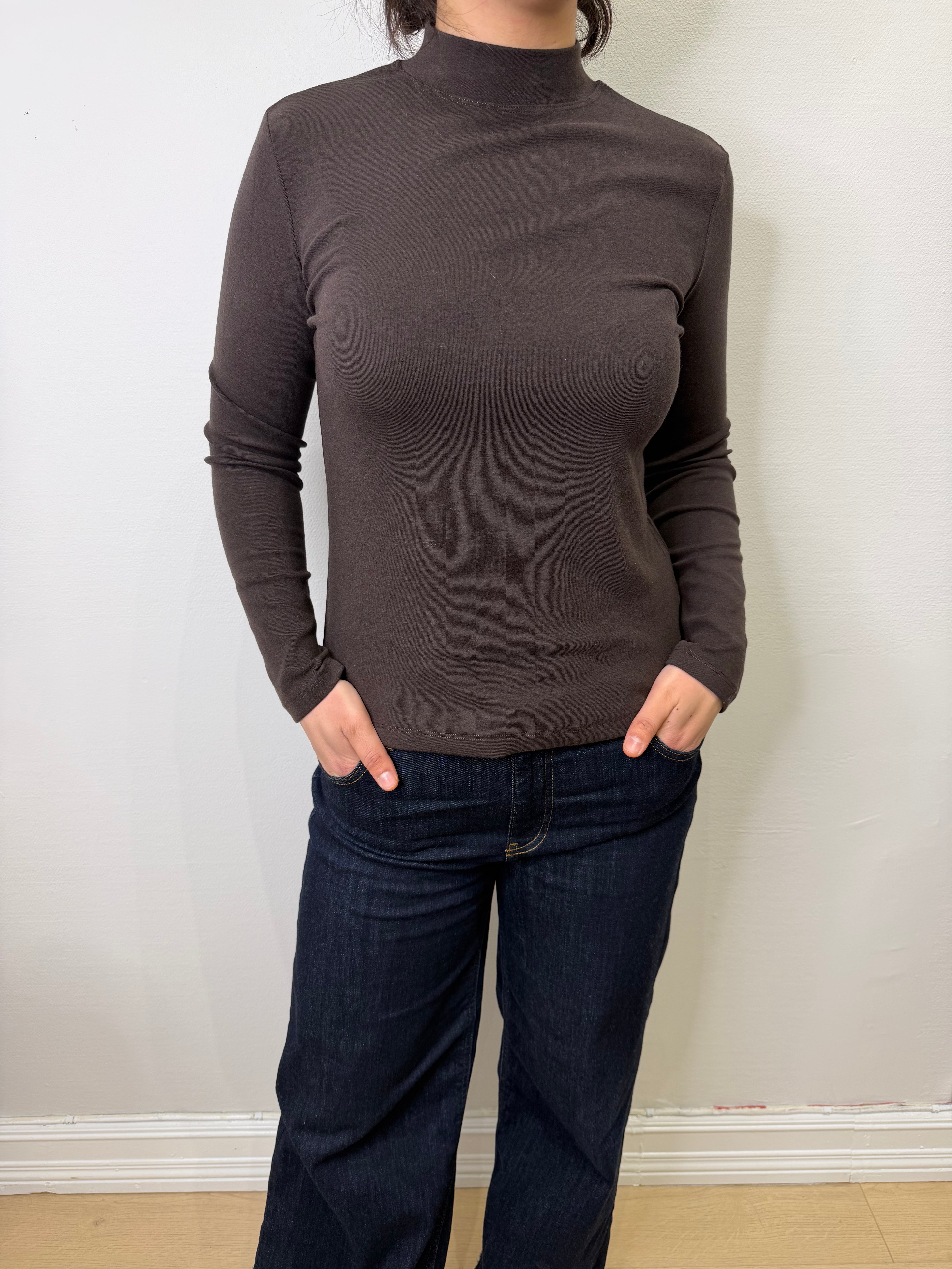 Cotton-blend Turtleneck