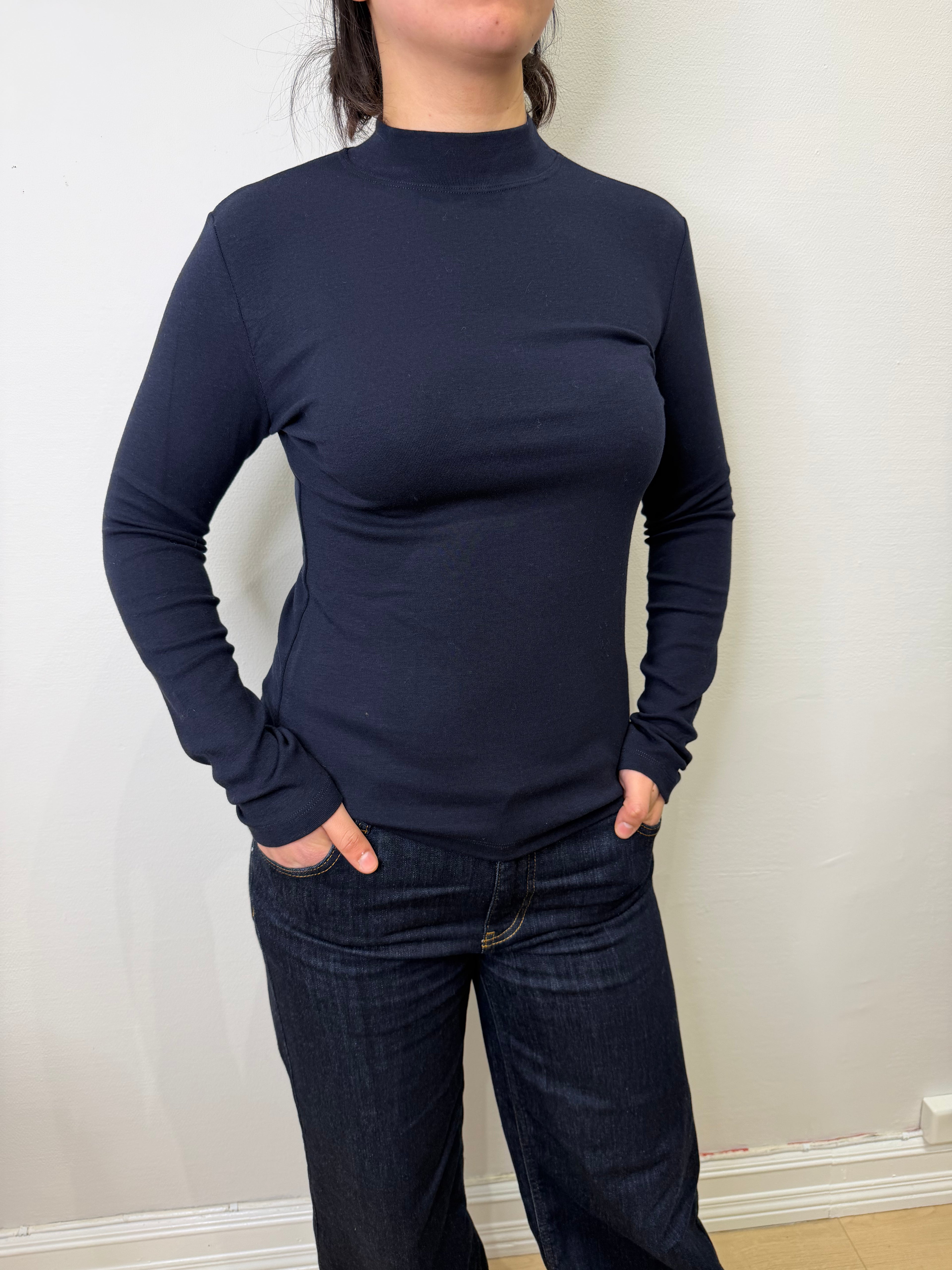 Cotton-blend Turtleneck