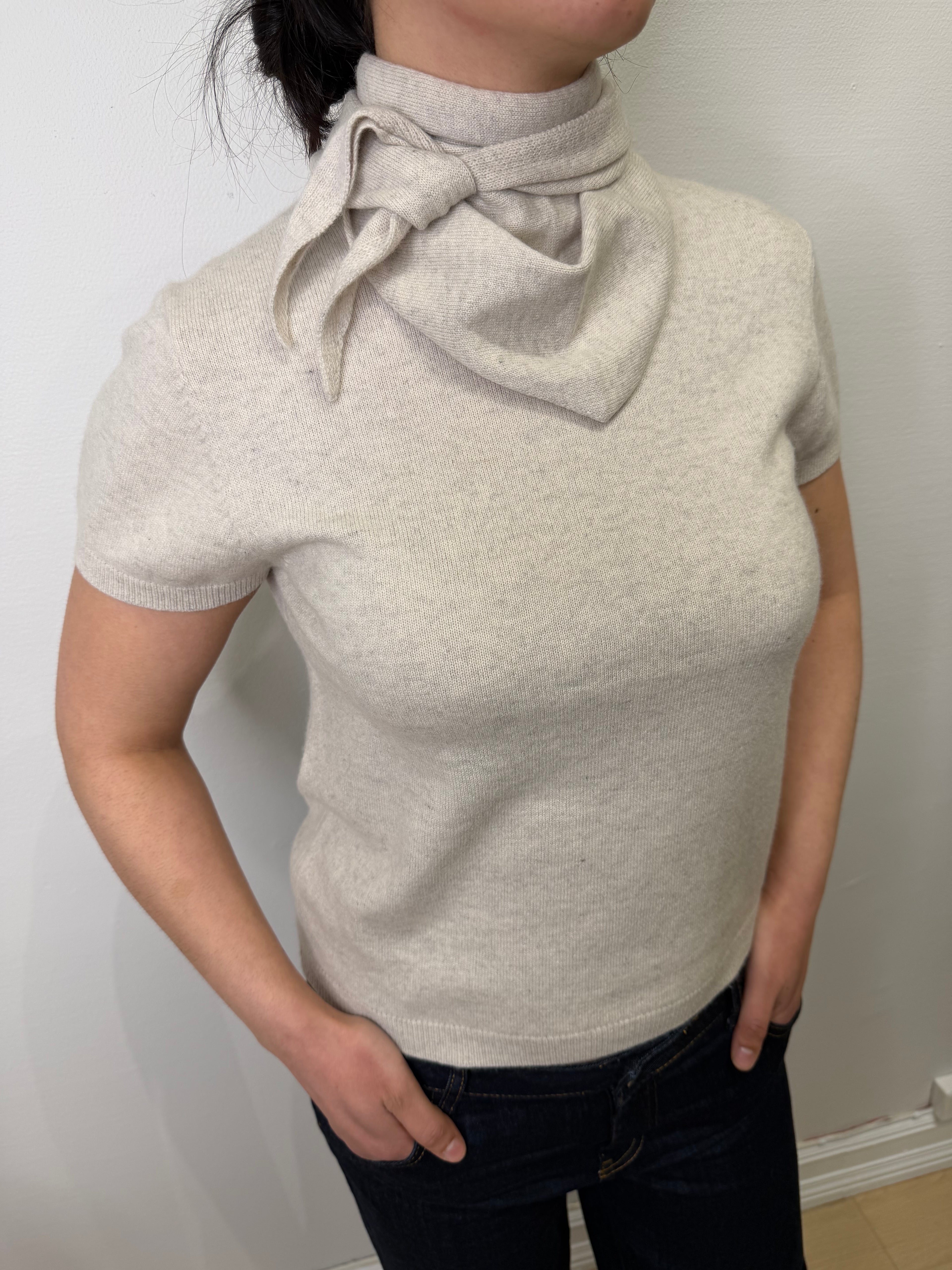Knitted Top with Scarf