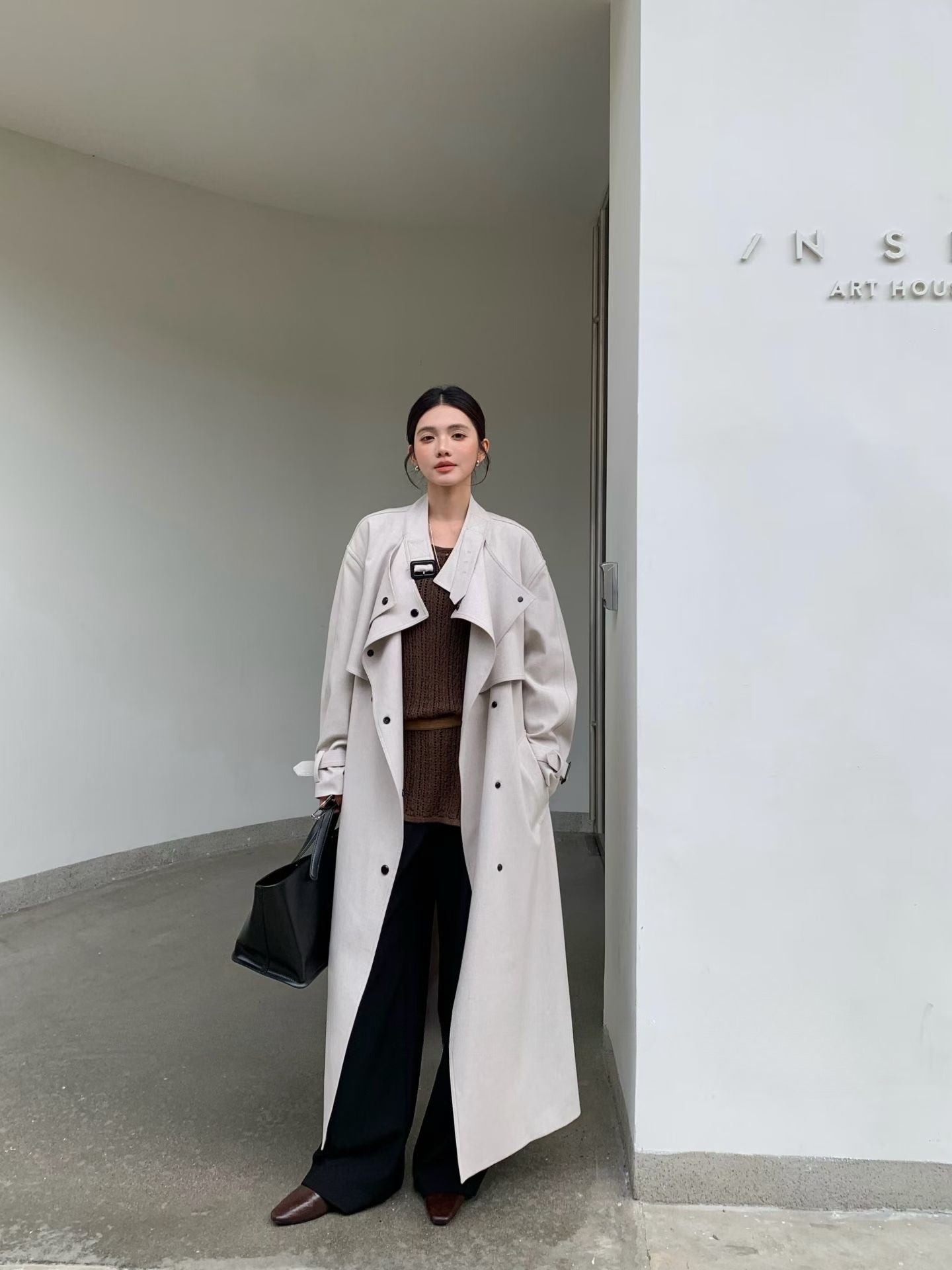 Linen-blend Trenchcoat