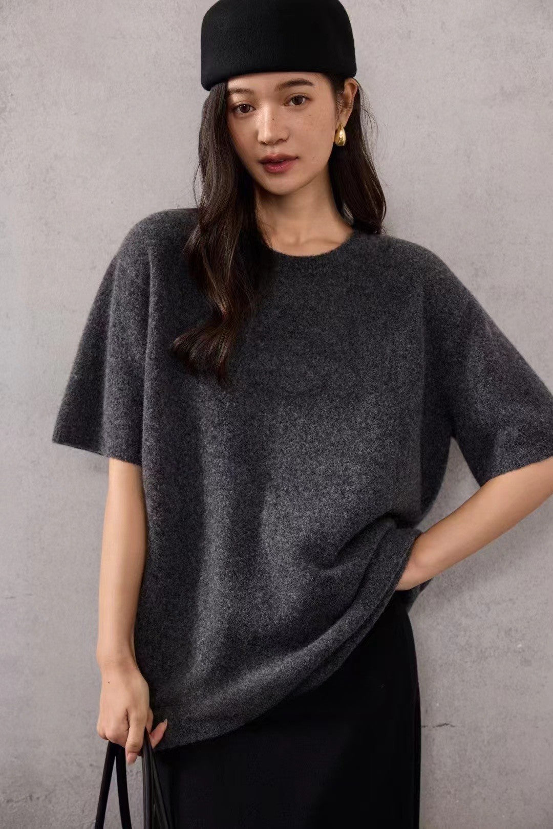 T-Shirt in Wool-blend