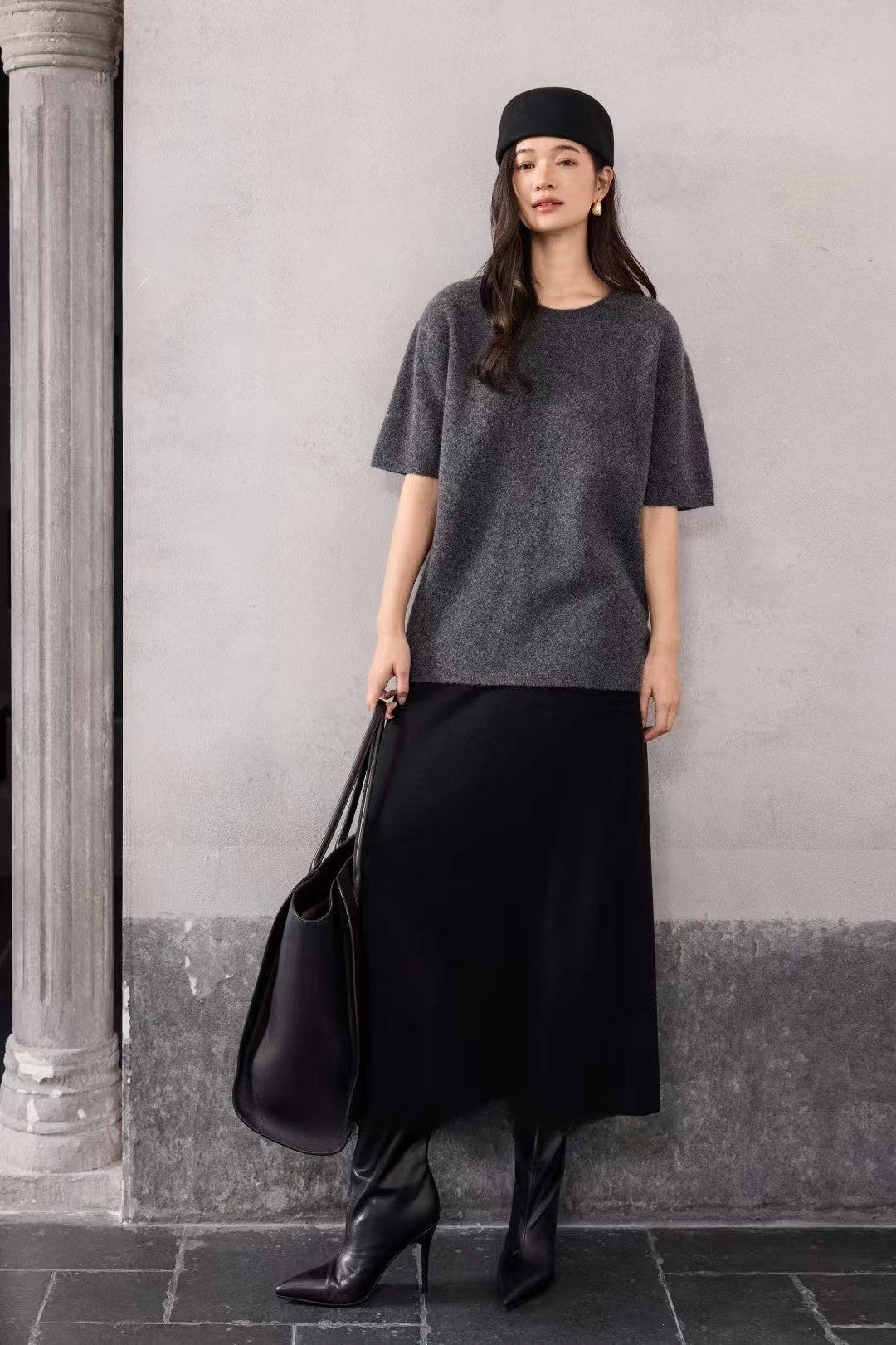 T-Shirt in Wool-blend