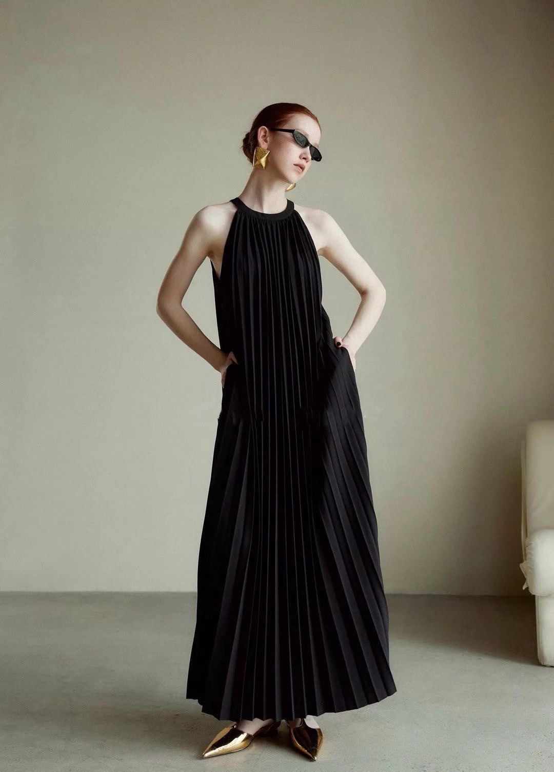 Pleated Maxidress