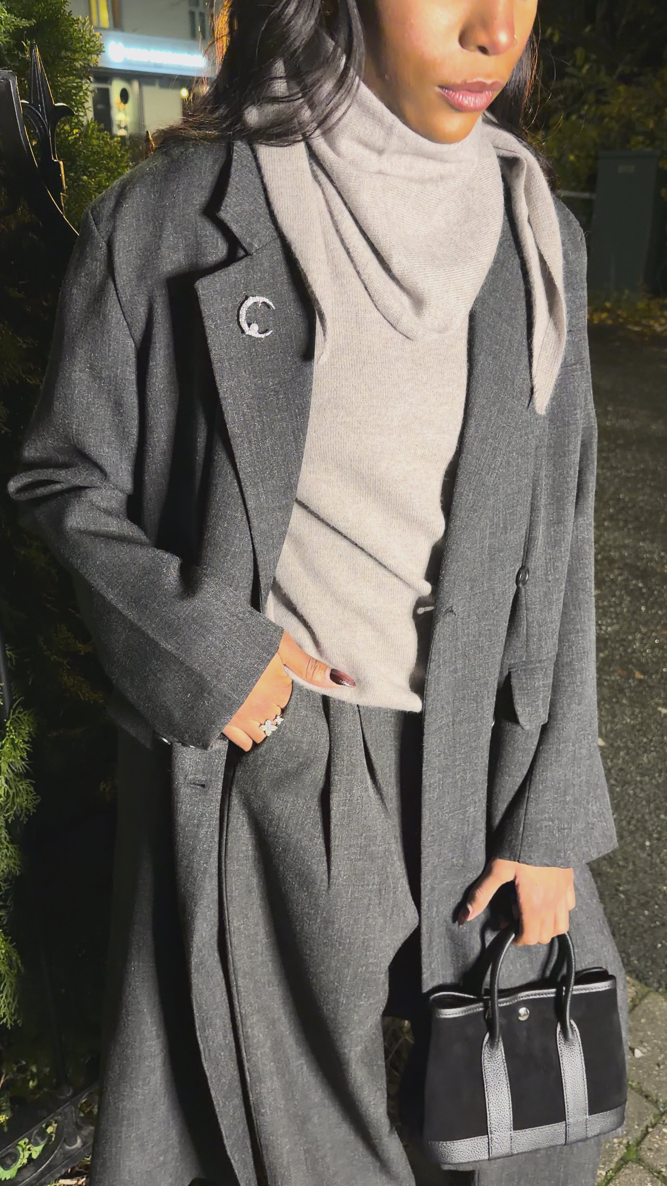 Knitted Top with Scarf