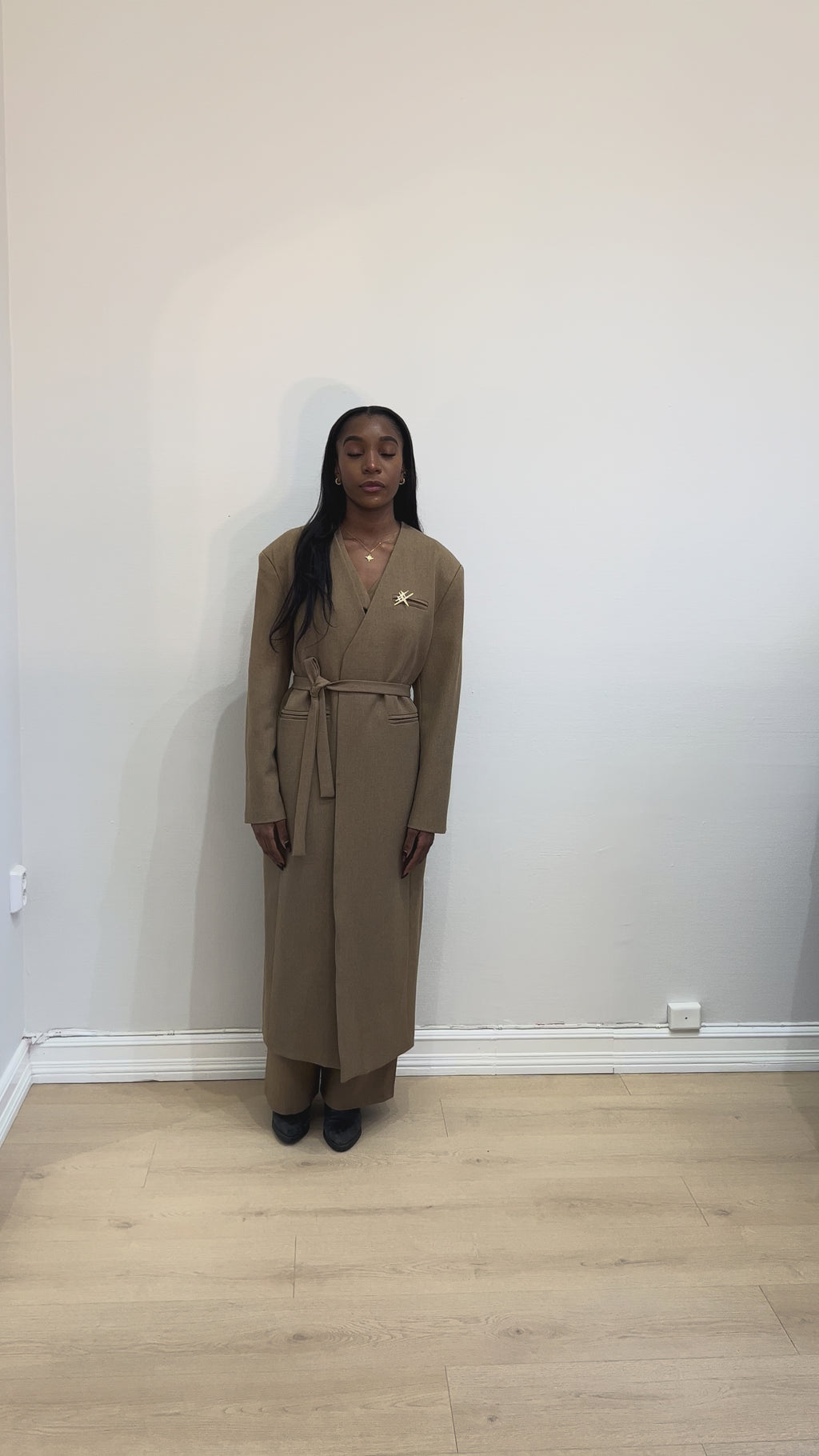 Krageløs Blazer Kåpe