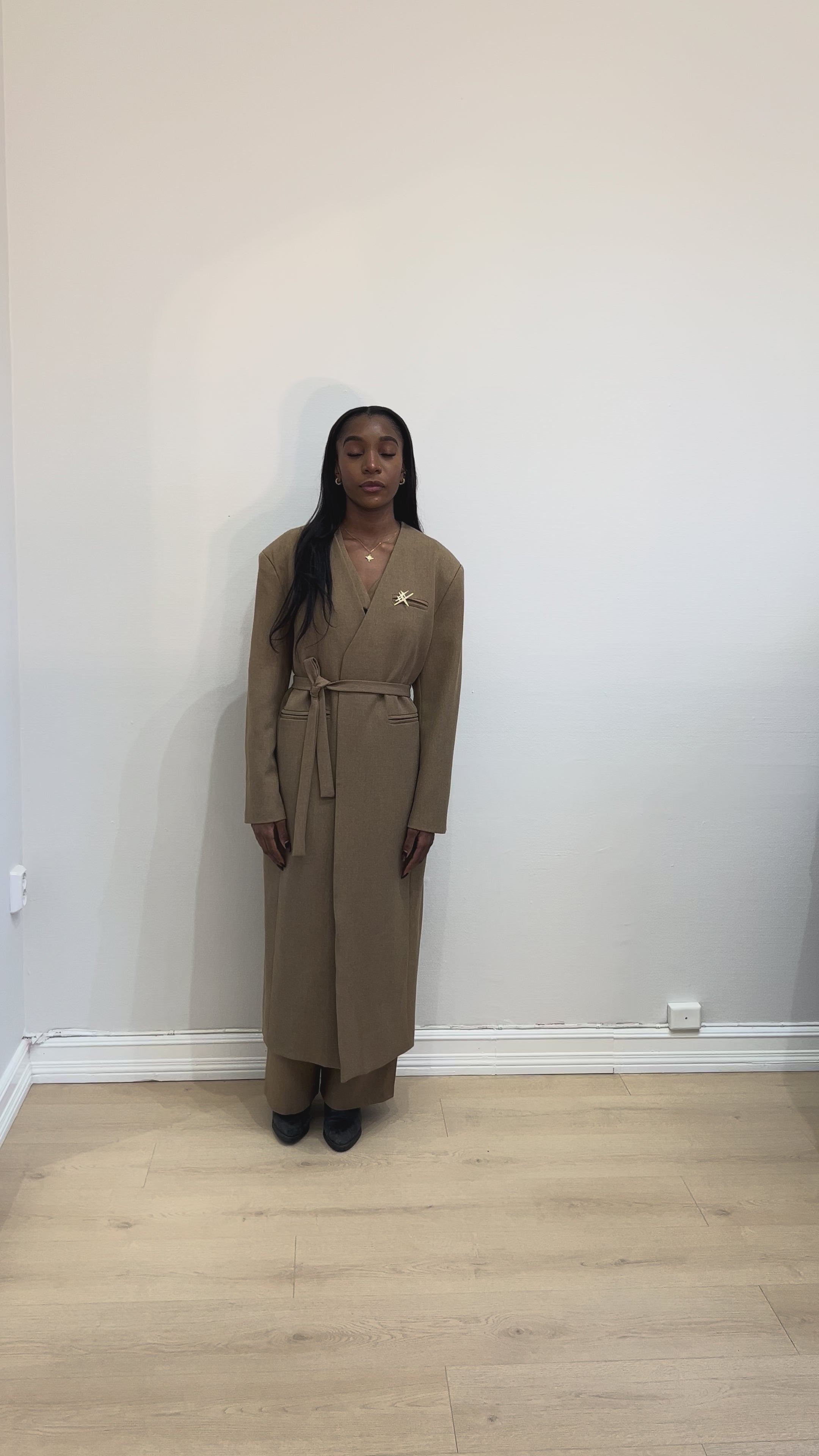 Krageløs Blazer Kåpe